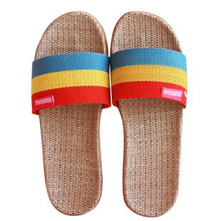 亚麻拖鞋女夏季情侣儿童防滑室内一家三口亲子家居家用凉拖鞋男夏