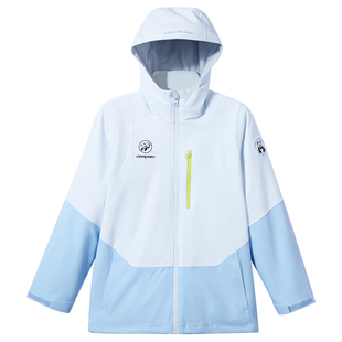 熊猫三合一童装冲锋衣外套女童2025时尚撞色防泼水防污保暖抓绒衣