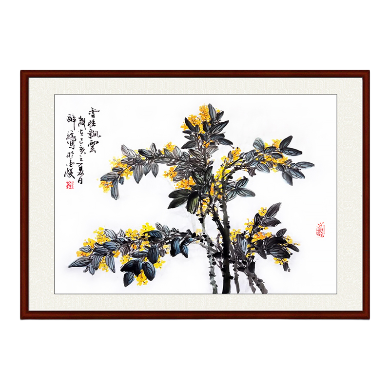 专业纯手绘国画手工装饰壁画餐厅