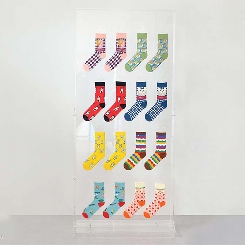 亚克力透明袜子展示架商场服装店落地展示架子有机玻璃丝袜陈列架