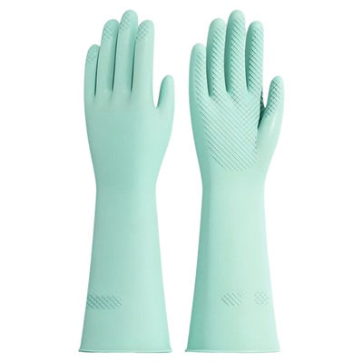 加绒一体绒男士大号洗碗手套专用厨房耐用型家务加肥加大丁腈橡胶