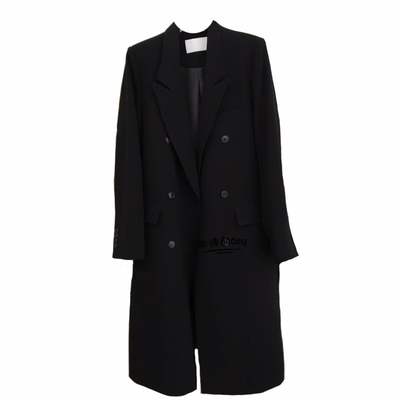 中长款西装外套女韩版双排扣西服