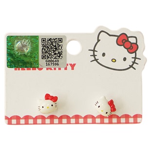 可爱鼠了~hello哈喽kitty立体卡通925银针软萌甜美可爱少女心耳钉