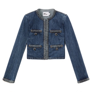 【赵丽颖同款】self-portrait 2025秋冬新款小香风短款牛仔外套