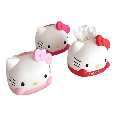 卡通凯蒂卫生间纸巾盒ins家用创意客厅纸盒桌面卧室可爱少女