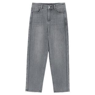 念奴娇萝卜牛仔裤女2025新款云雾灰裤子女款秋季版小个子牛仔裤