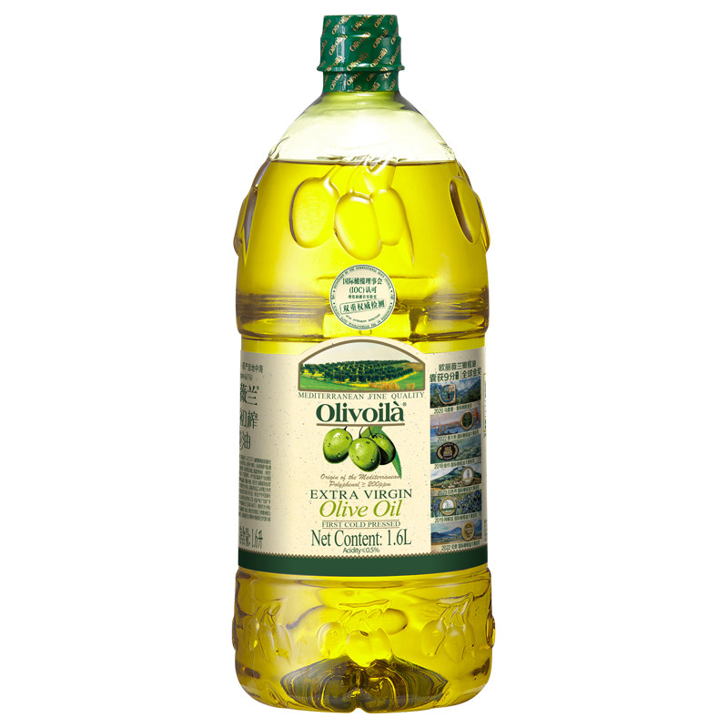 欧丽薇兰特级初榨橄榄油1.6L大瓶装官方正品食用油家用健康炒菜