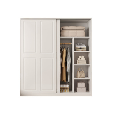 欧式推拉门衣柜家用卧室出租房用小户型木质柜子包安装定制大衣橱