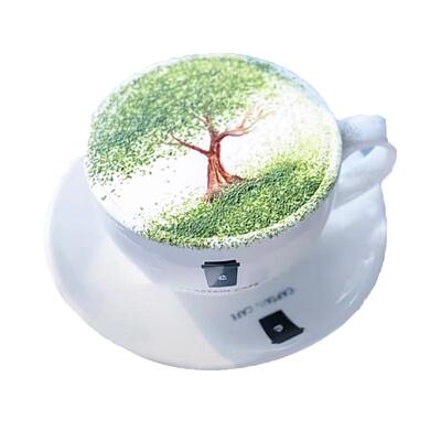 来点不一样的咖啡拉花奶茶抹茶造型 大树枫叶造型拉花模具3个包邮