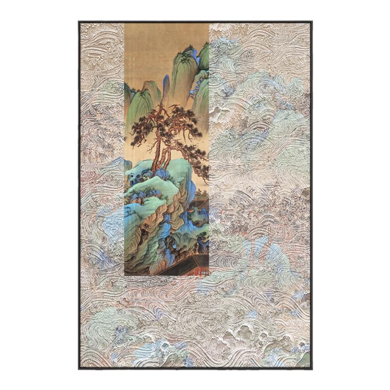 餐厅新中式原创山水画装饰画