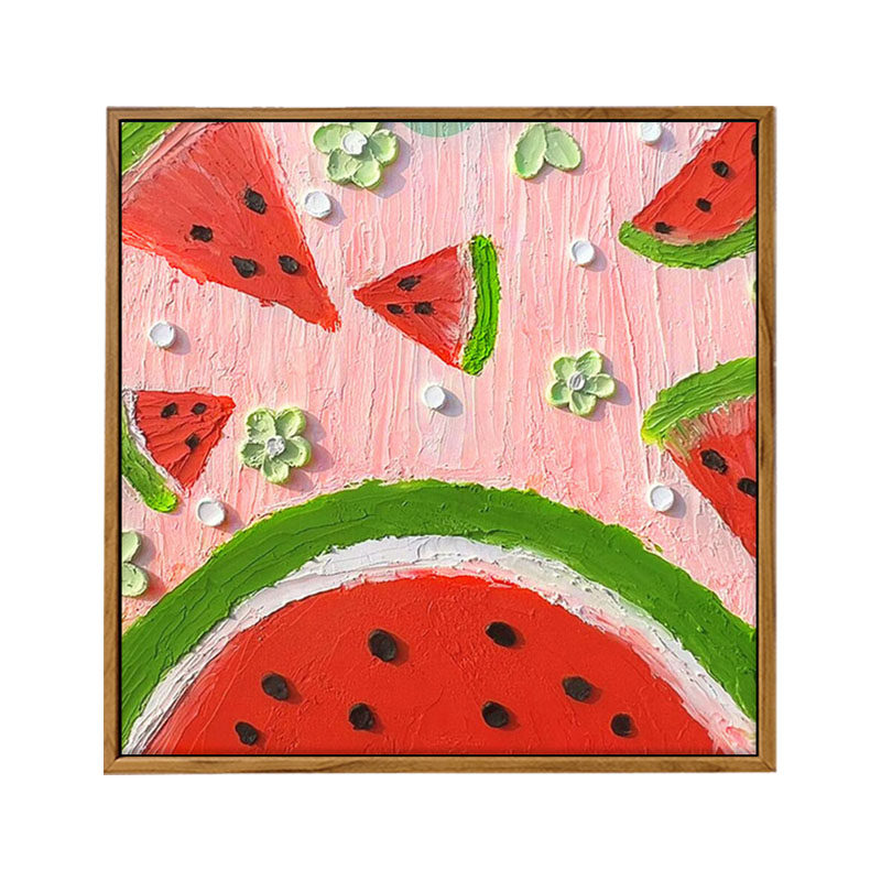 夏日西瓜立体肌理画DIY材料