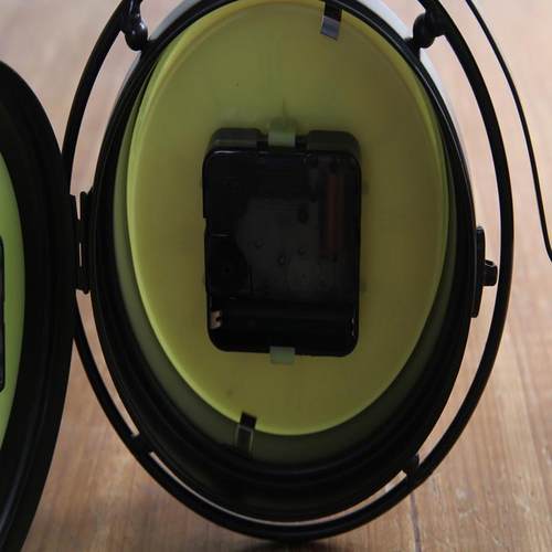 办公室桌面台钟创意铁艺自行车花篮双面钟工艺礼品装饰座钟摆件