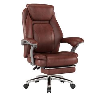 真皮老板椅舒服久坐办公椅轻奢可调节可躺人体工学椅午睡电脑椅子
