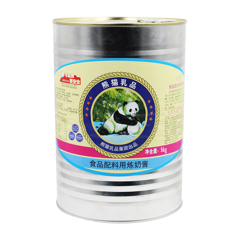 熊猫炼乳5kg4大桶炼奶酱奶茶专用商用烘焙练奶大包装淡奶 送赠品