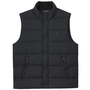 NAUTICA/诺帝卡男装25冬季新品白鸭绒休闲立领羽绒马甲JO5318