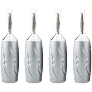 Viborg维堡功放音箱喇叭线插头纯紫铜镀铑发烧免焊接音响香蕉插头