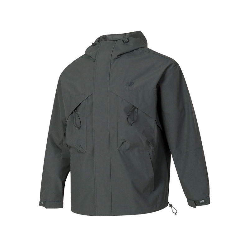 【自营】New Balance梭织外套男装新款深空灰宽松夹克连帽休闲服