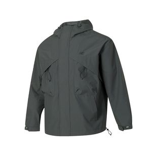 【自营】New Balance梭织外套男装新款深空灰宽松夹克连帽休闲服