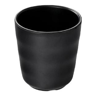 A5密胺杯子黑色塑料杯日式茶杯商用仿瓷水杯餐饮热饮杯树脂防摔杯