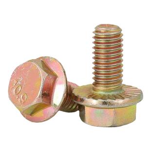 10.9级高强度法兰螺栓带面螺杆带盘垫外六角螺钉螺丝M6M8M10-M20