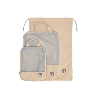 Inuk旅行衣物收纳3件套出差行李箱整理袋袜子内裤洗漱用品打理袋