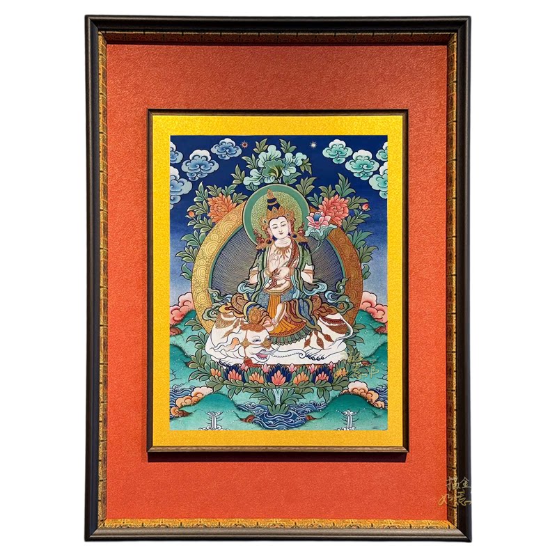 守护生肖唐卡diy阿弥陀佛不动明王大日如来普贤菩萨唐卡画稿涂色
