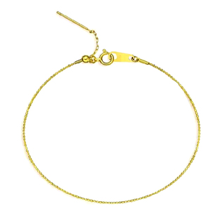 18K金手圈项圈进口万能记忆弹力手链子AU750针式调节项链配件