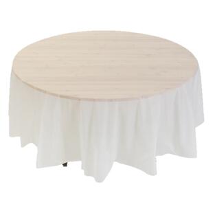 加厚圆形红白色一次性餐桌布防水饭店餐厅婚宴商用大圆桌3米台布