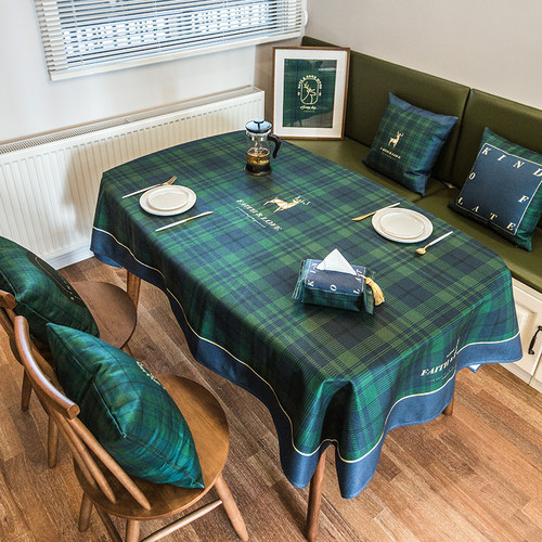 北欧桌布布艺棉麻桌布餐桌桌垫防水防烫加厚台布长方形圆形茶几布