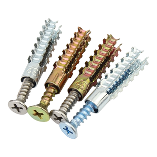 锯齿壁虎膨胀螺丝大全螺栓轻质砖防松水泥墙空心砖混凝土金属管钉