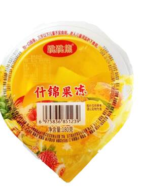 什锦果冻180g大杯整箱商用儿童学生休闲零食椰果布果丁肉零食食品
