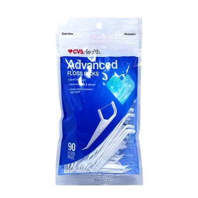 cvs牙线棒牙签不易断圆线薄荷