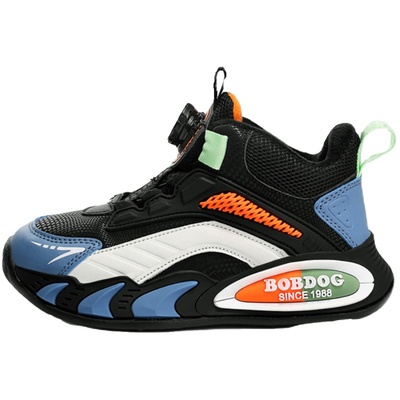 巴布豆保暖运动鞋男童加绒二棉鞋