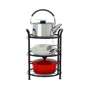 放锅架子厨房置物架锅具收纳架锅架多层落地台面家用多功能厨具架