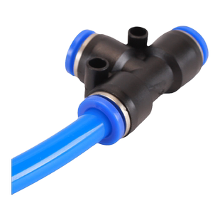 T型PE气管三通快插接头4/6/8/10/12/14/16mm气动快插接头配件大全