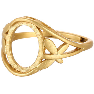 古法金戒指空托男女10*12*16纯银镶嵌碧玉和田玉戒托6*8*10*14*17