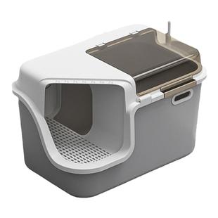 猫砂盆超大号走廊式全封闭防外溅防臭回廊巨大猫屎盆掀盖式猫厕所