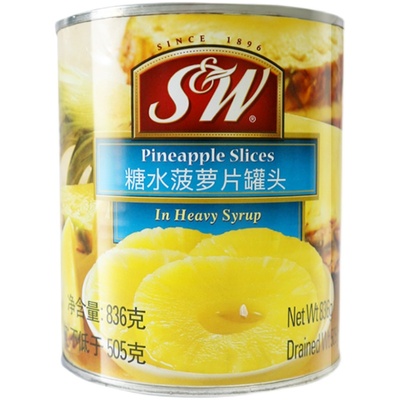 SW菠萝片罐头进口甜品商用烘焙