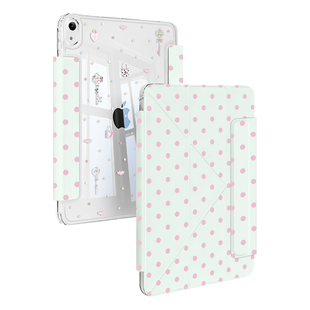 兴菲iPad11保护壳全包边真机开模搭扣笔袋Air8代M4彩绘亚克力防弯3Y折2026新款无笔槽硬壳防摔苹果10薄荷心锁