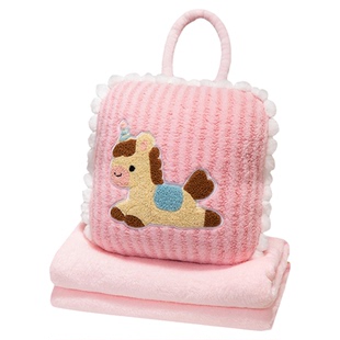 多巴胺马年吉祥物抱枕毯子二合一午睡枕办公室睡觉枕头被活动礼品