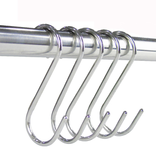 不锈钢厨房服装店s型挂钩便携多功能衣帽挂钩 s形金属小号无痕s勾