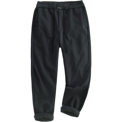 加绒加厚保暖弹力针织休闲裤