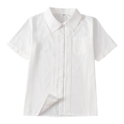 LF风琴褶基础款学院风短袖白衬衫