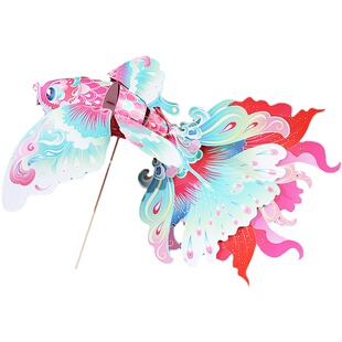 仙系珠光宝气出水芙蓉蝴蝶鱼灯 国风复古风发光手持DIY花灯宫灯笼