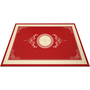 地垫入户门垫pvc可擦免洗新中式进门门口脚垫可裁剪红色玄关地毯