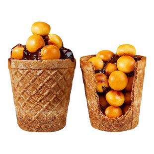 整箱240杯/巧克力脆脆杯甜筒星球杯夹心饼干90后怀旧小零食