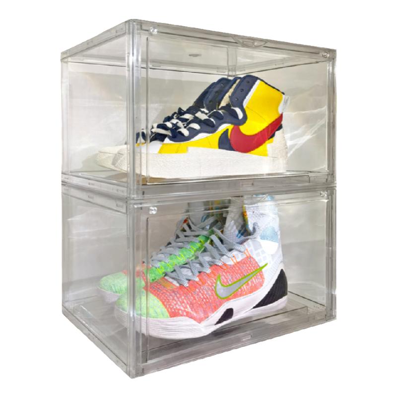 亚克力鞋盒透明展示包盒球鞋子收纳盒毒/aj鞋柜架侧开省空间防灰