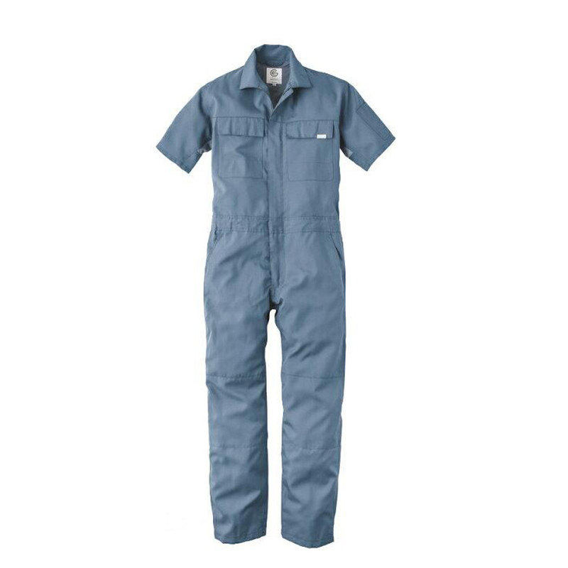 出口日单夏季男女长袖短袖连体服多口袋工装服透气速干连体衣裤潮