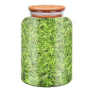 龙井茶2026新茶叶春茶自己喝明前浓香型杭州豆香绿茶木盖透明罐装