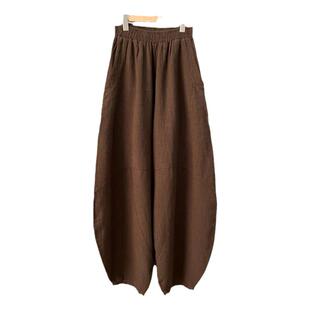 棉麻打坐裤子女炒色做旧休闲裤宽松长裤禅修高腰太极灯笼裤25秋冬